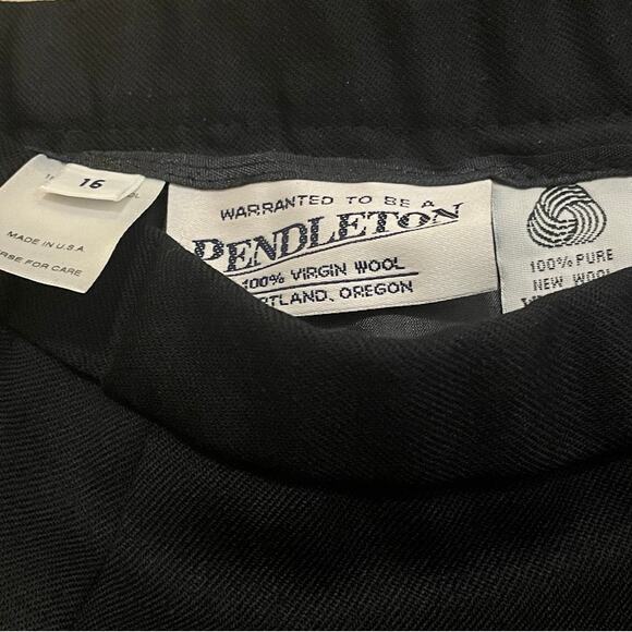 Vintage Pendleton Black Wool Suit Set 14/16 | Old Money Career Capsule NWOT - Picture 5 of 9